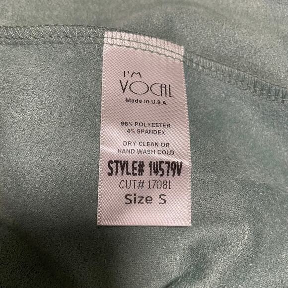 Boho Vixen Vest Faux Suede Embellished Sage Size S - Picture 11 of 11